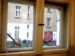 100 year old double glazed window in Berlin, Germany.